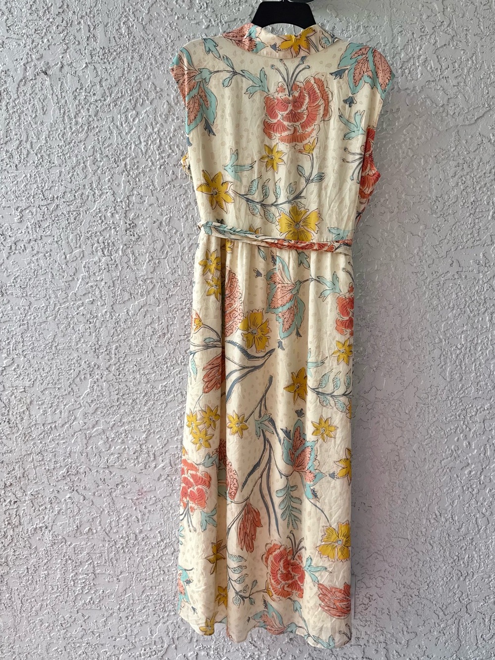 Spartina 449 Hallie Midi Dress Clara Starry Floral Cream Large - Picture 3 of 9